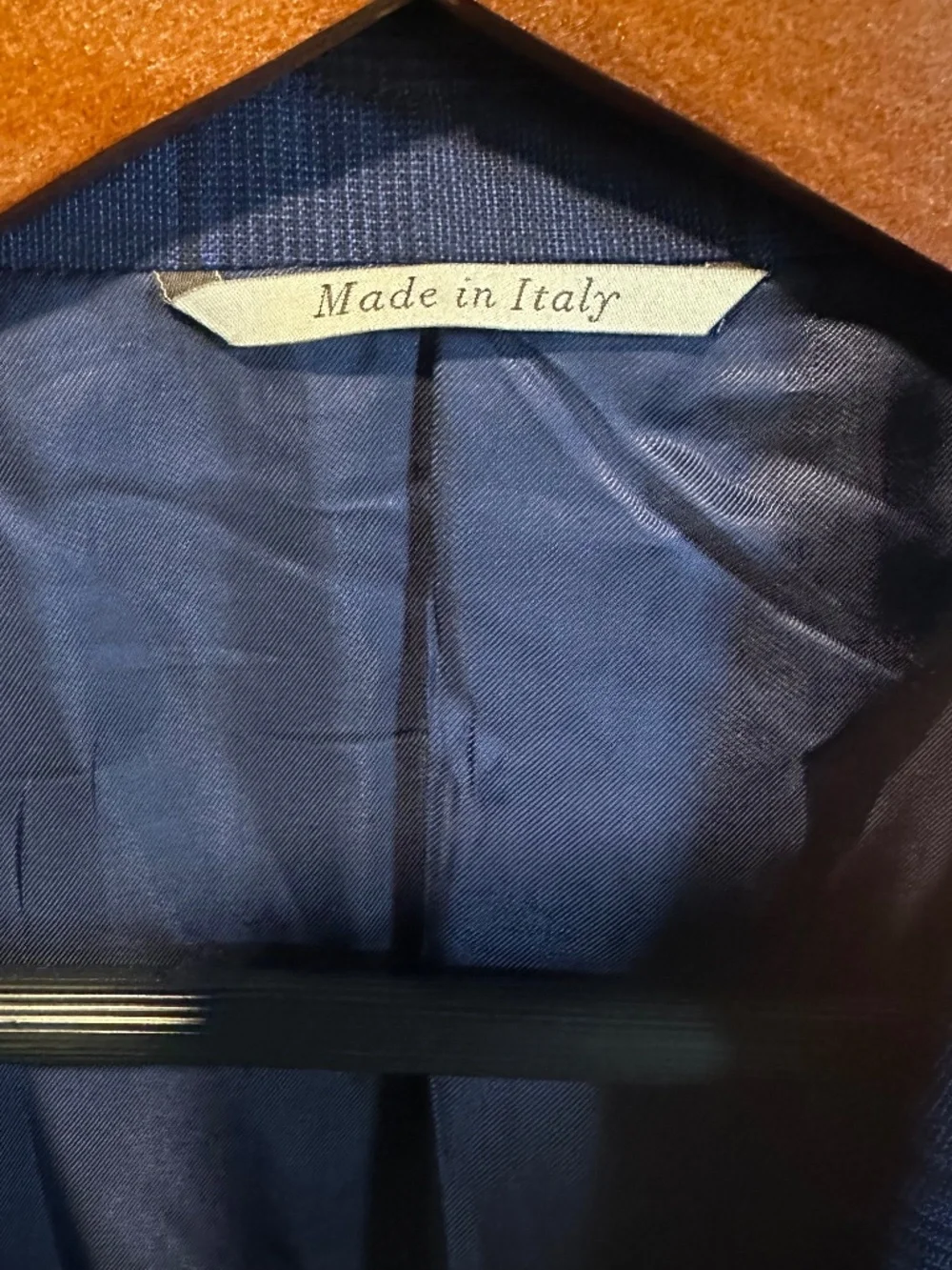 Canali 1934 Impeccabile Wool Classic Fit Navy Blue Tonal Plaid Suit Jacket 40R